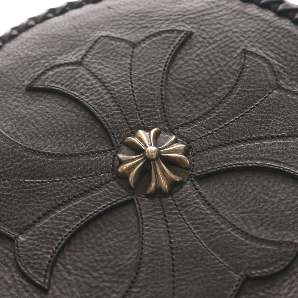 CHROME HEARTS(クロムハーツ) BLUE MOON CHプラス装飾2WAYレザーショルダーバッグ ブラック