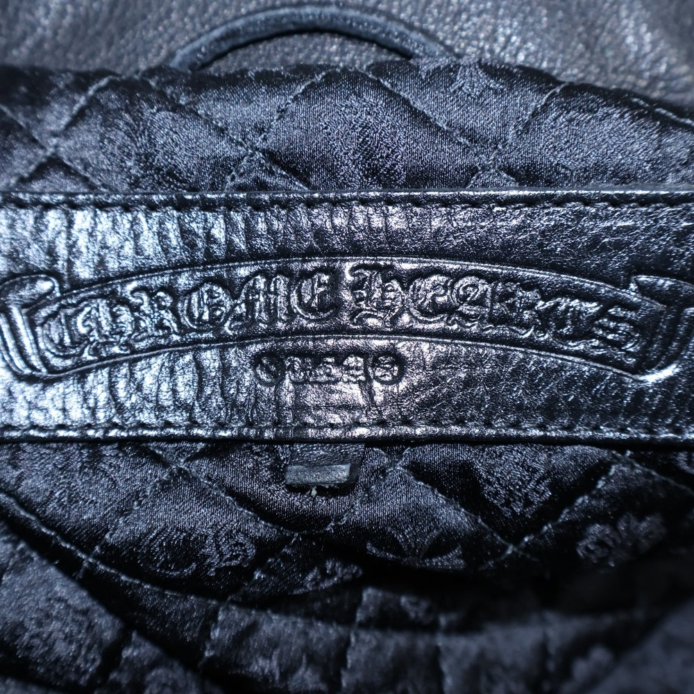 CHROME HEARTS(クロムハーツ) SOAP ON A ROPE クロスボールボタン オールレザージャケット インディゴ