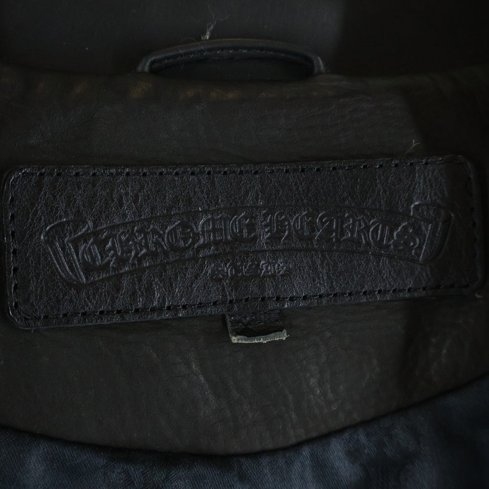CHROME HEARTS(クロムハーツ) HUNTING JACKET クロウボタン ハンティング レザージャケット ブラック