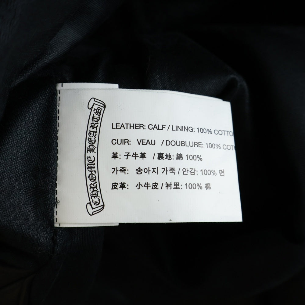 CHROME HEARTS(クロムハーツ) HUNTING JACKET クロウボタン ハンティング レザージャケット ブラック