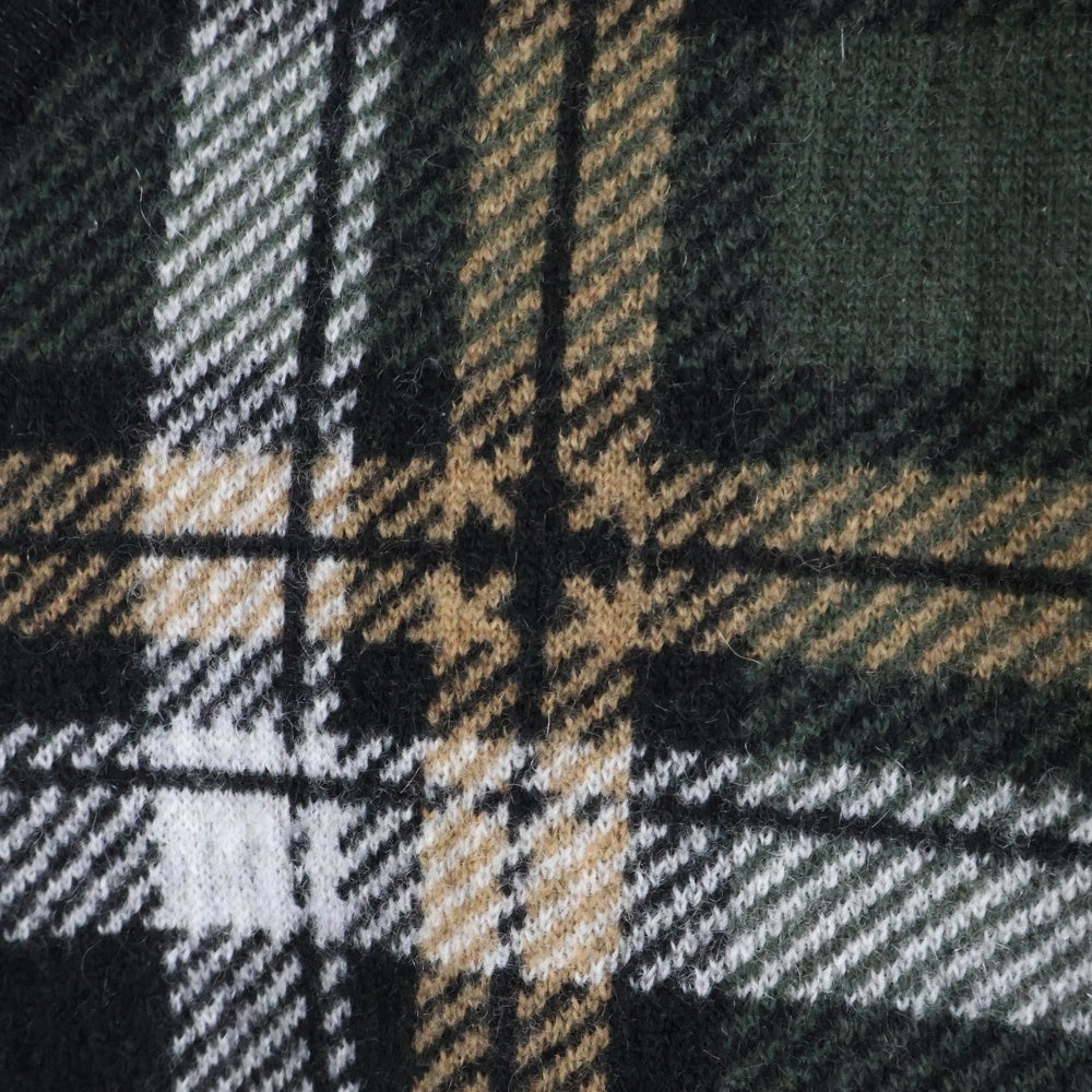 CHROME HEARTS(クロムハーツ) BIG CITY CH PLS カシミヤ混 チェック柄 Vネックウールニット マルチ