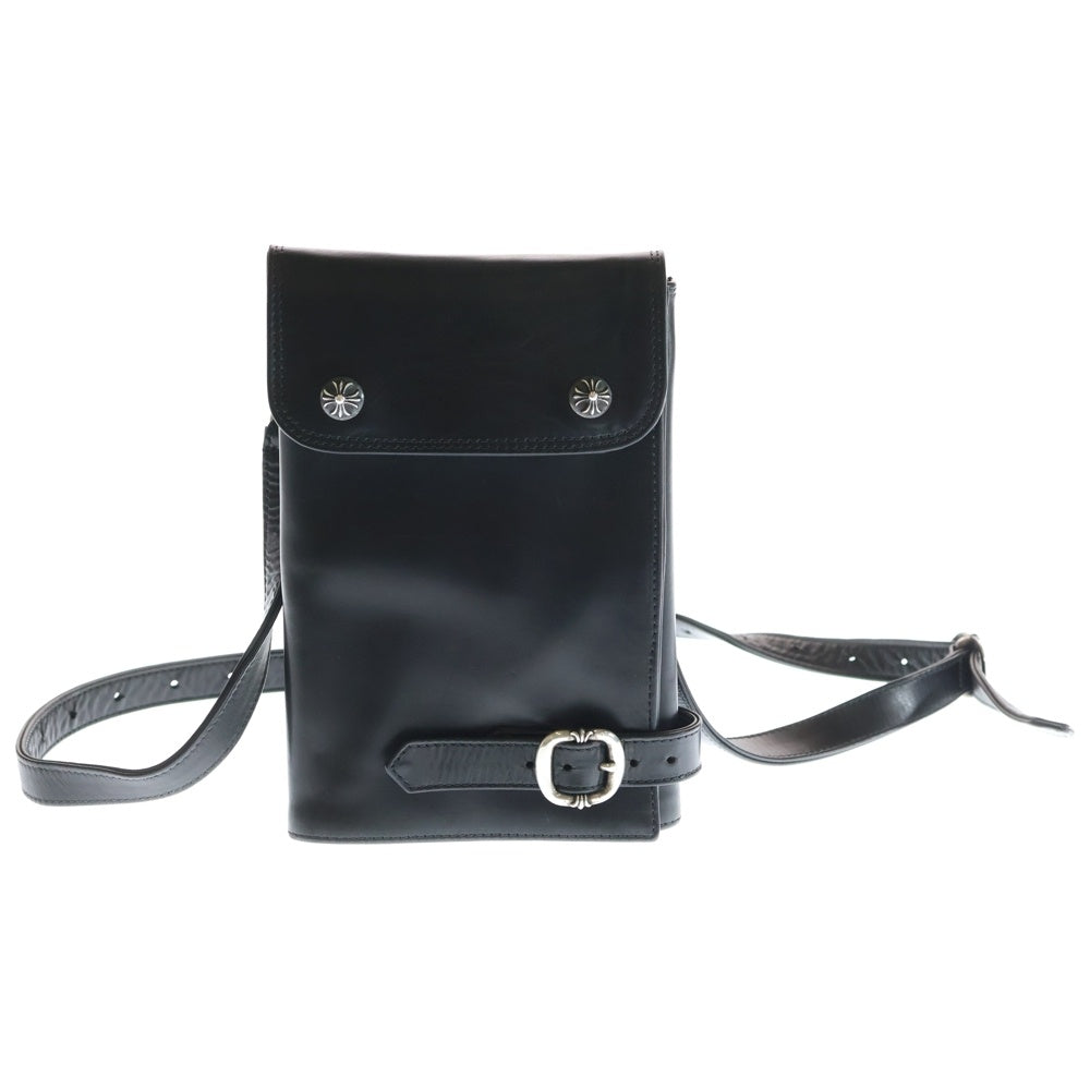 CHROME HEARTS(クロムハーツ) NECK FRNT BAG ネックフロント レザーショルダーバック ブラック