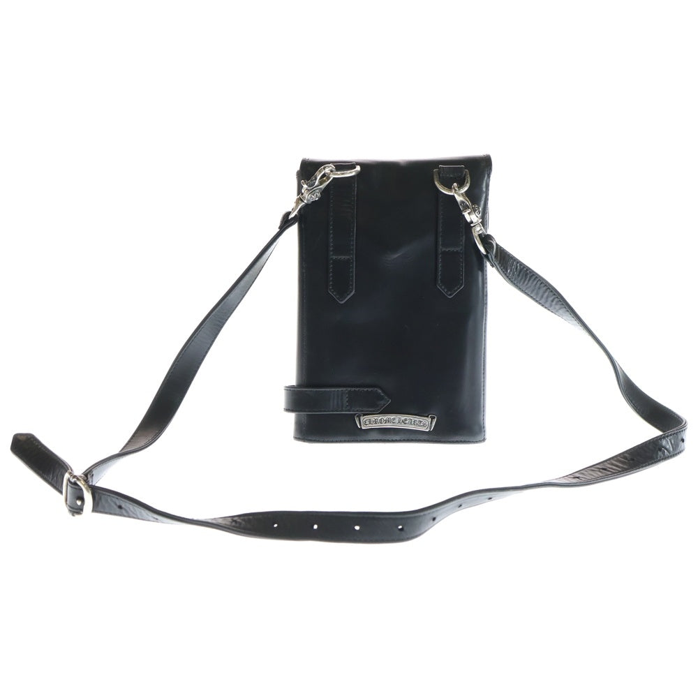 CHROME HEARTS(クロムハーツ) NECK FRNT BAG ネックフロント レザーショルダーバック ブラック