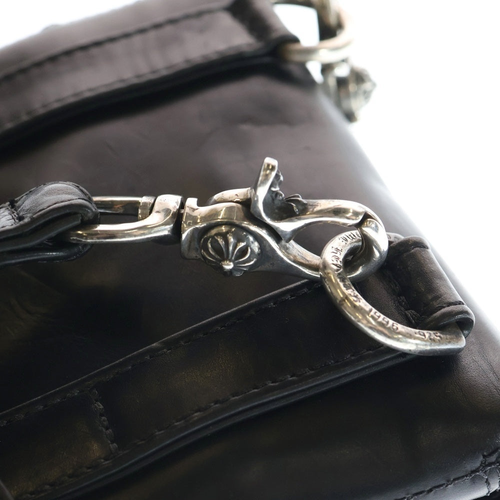 CHROME HEARTS(クロムハーツ) NECK FRNT BAG ネックフロント レザーショルダーバック ブラック