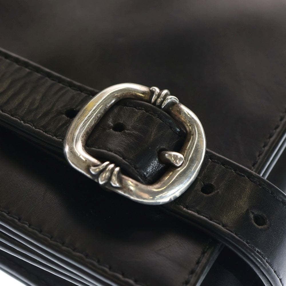 CHROME HEARTS(クロムハーツ) NECK FRNT BAG ネックフロント レザーショルダーバック ブラック