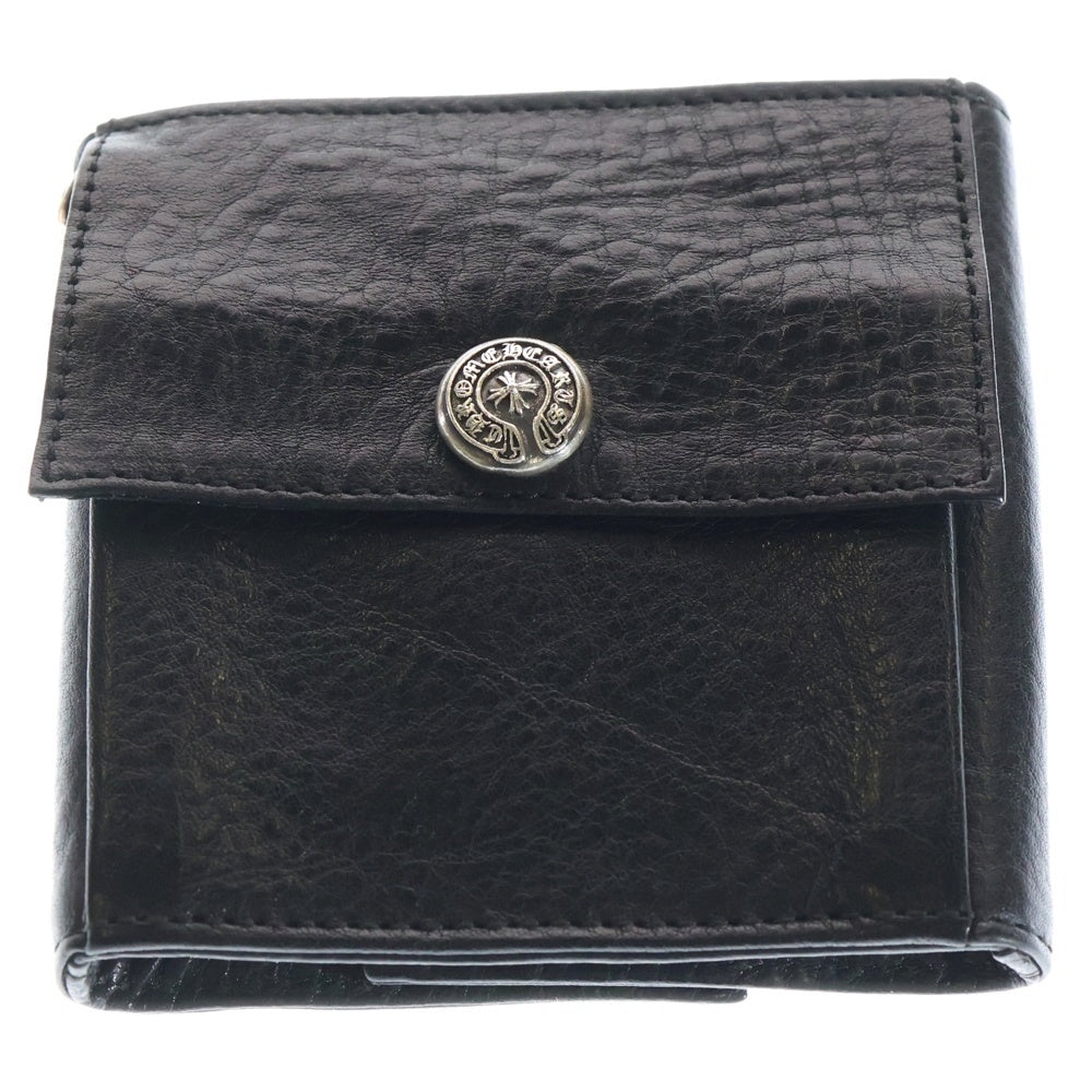 CHROME HEARTS(クロムハーツ) 2FACE クロスボールボタンコンパクトウォレット財布 ブラック