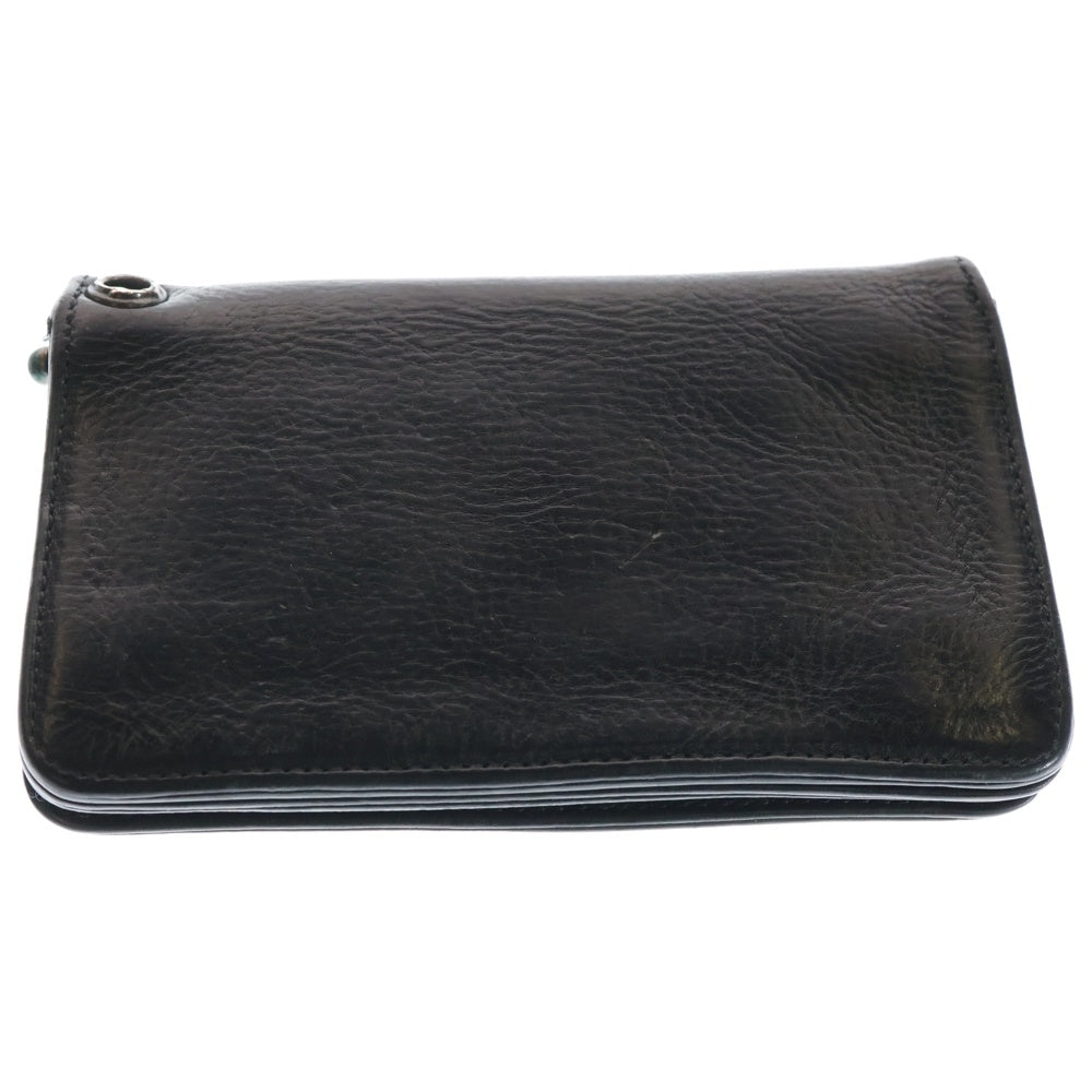 CHROME HEARTS(クロムハーツ) 1ZIP 1ジップ ケルティックボタン レザーウォレット 財布 ブラック BCA362