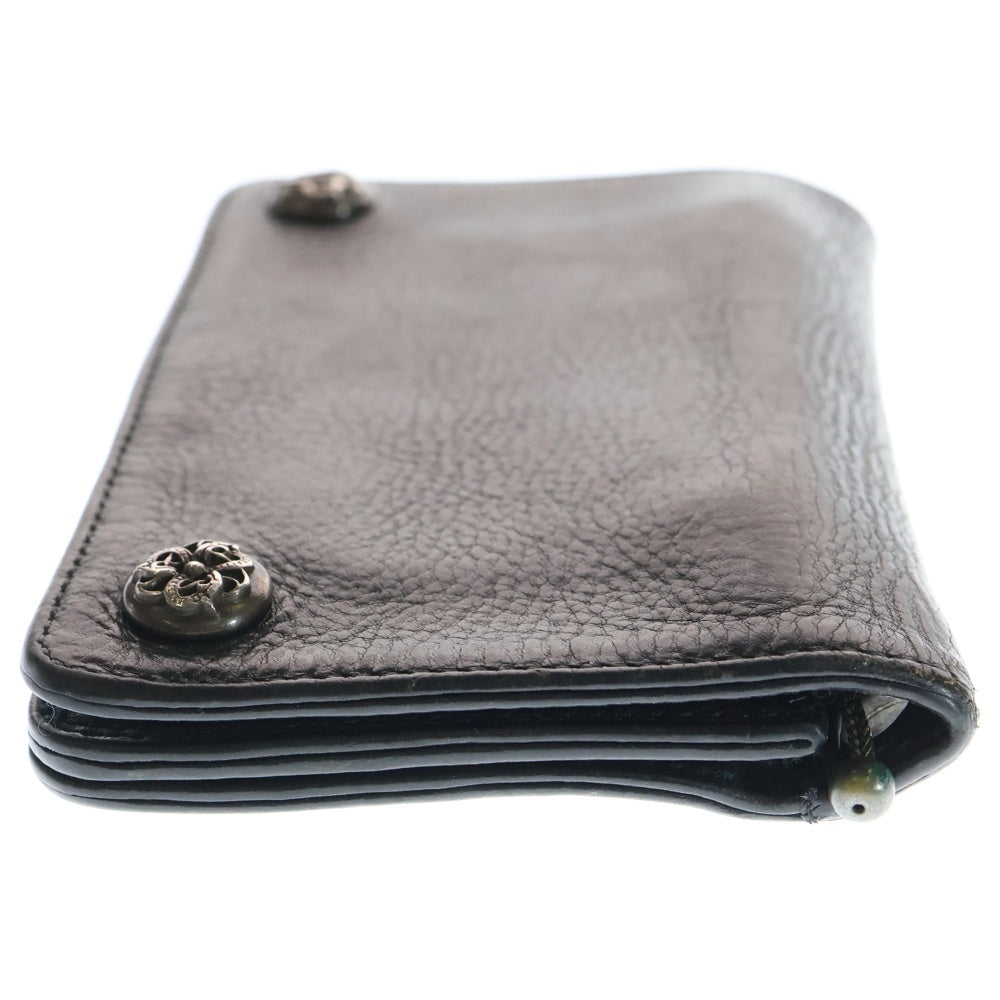 CHROME HEARTS(クロムハーツ) 1ZIP 1ジップ ケルティックボタン レザーウォレット 財布 ブラック BCA362
