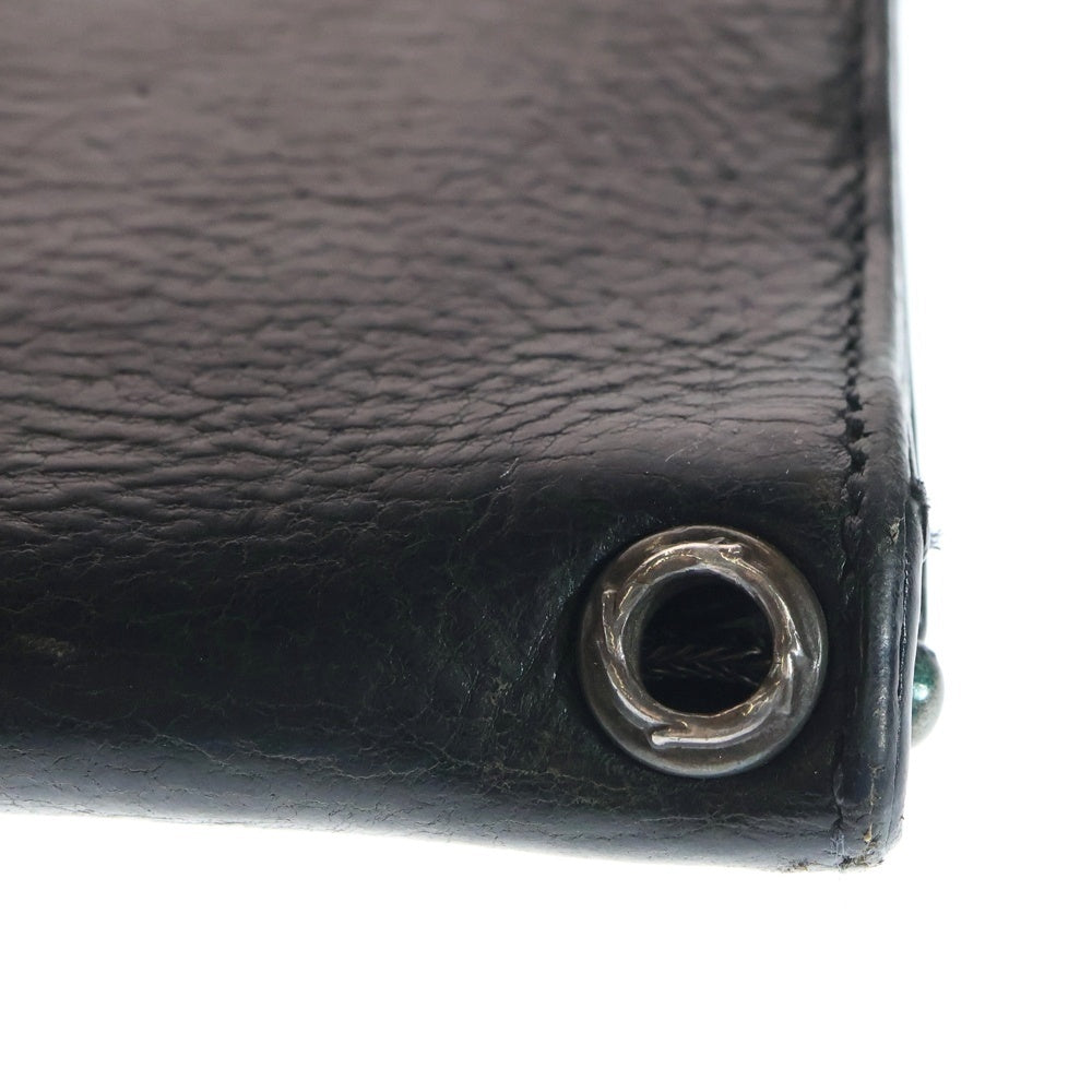 CHROME HEARTS(クロムハーツ) 1ZIP 1ジップ ケルティックボタン レザーウォレット 財布 ブラック BCA362