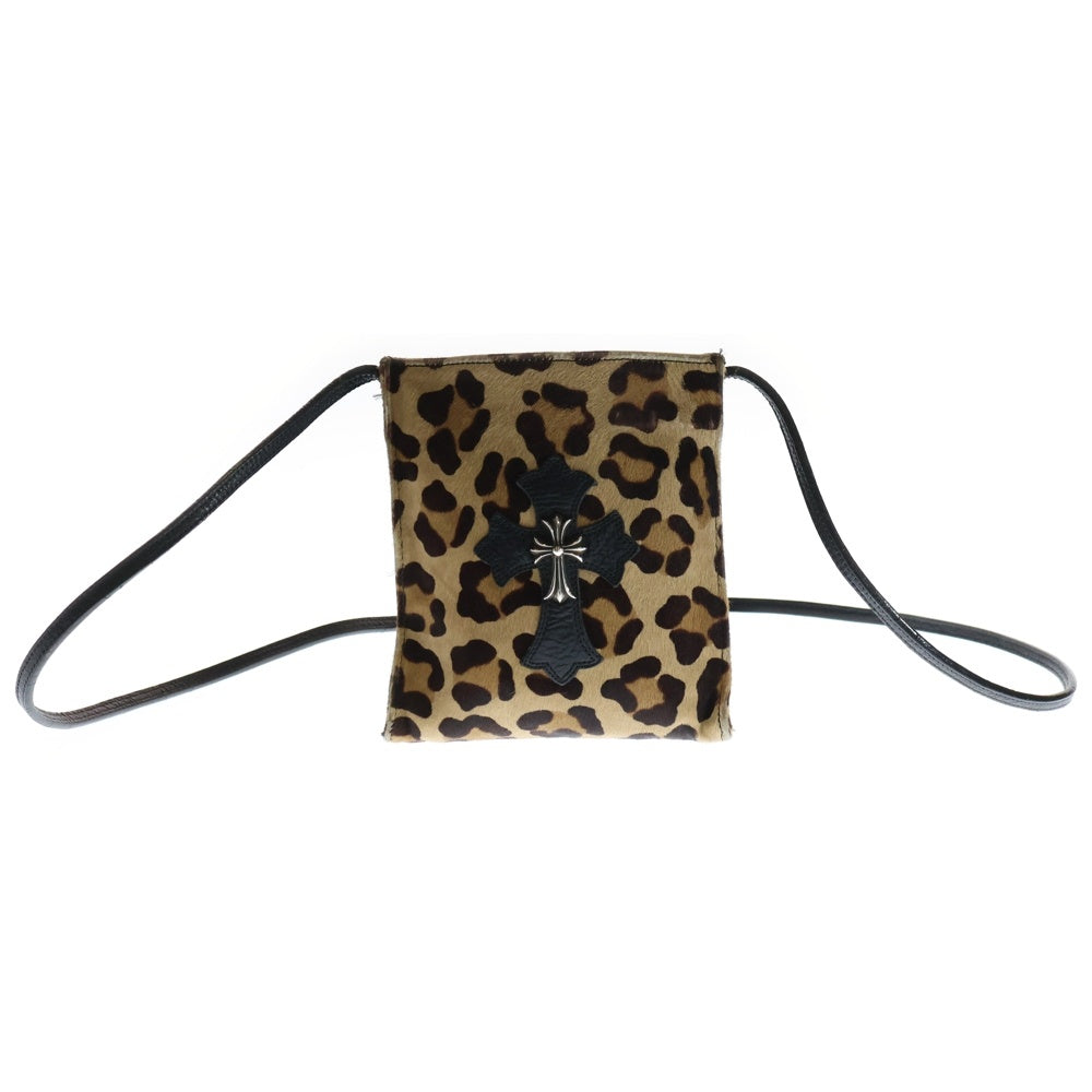 CHROME HEARTS(クロムハーツ) SQ PKT CH CROSS スクエアポケット スモールCHクロス装飾ハラコレザーショルダーバッグ