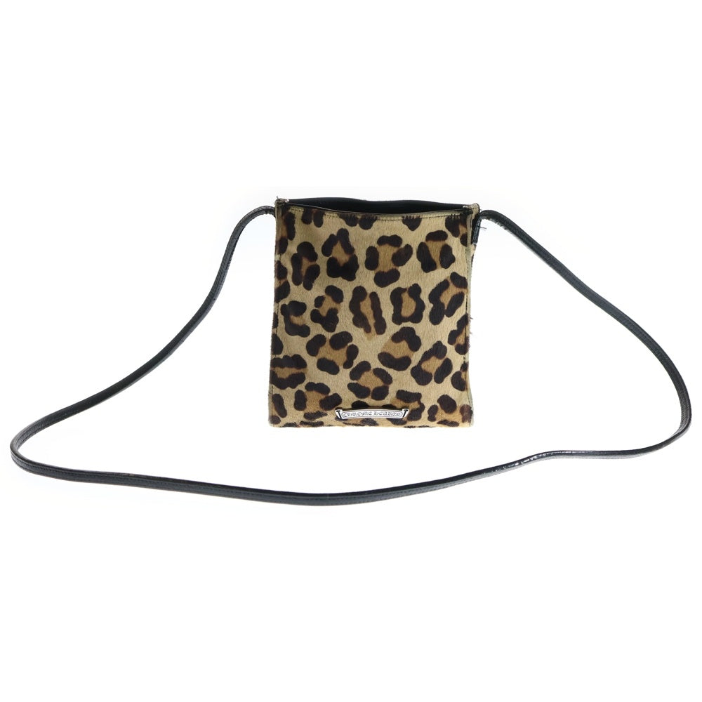 CHROME HEARTS(クロムハーツ) SQ PKT CH CROSS スクエアポケット スモールCHクロス装飾ハラコレザーショルダーバッグ