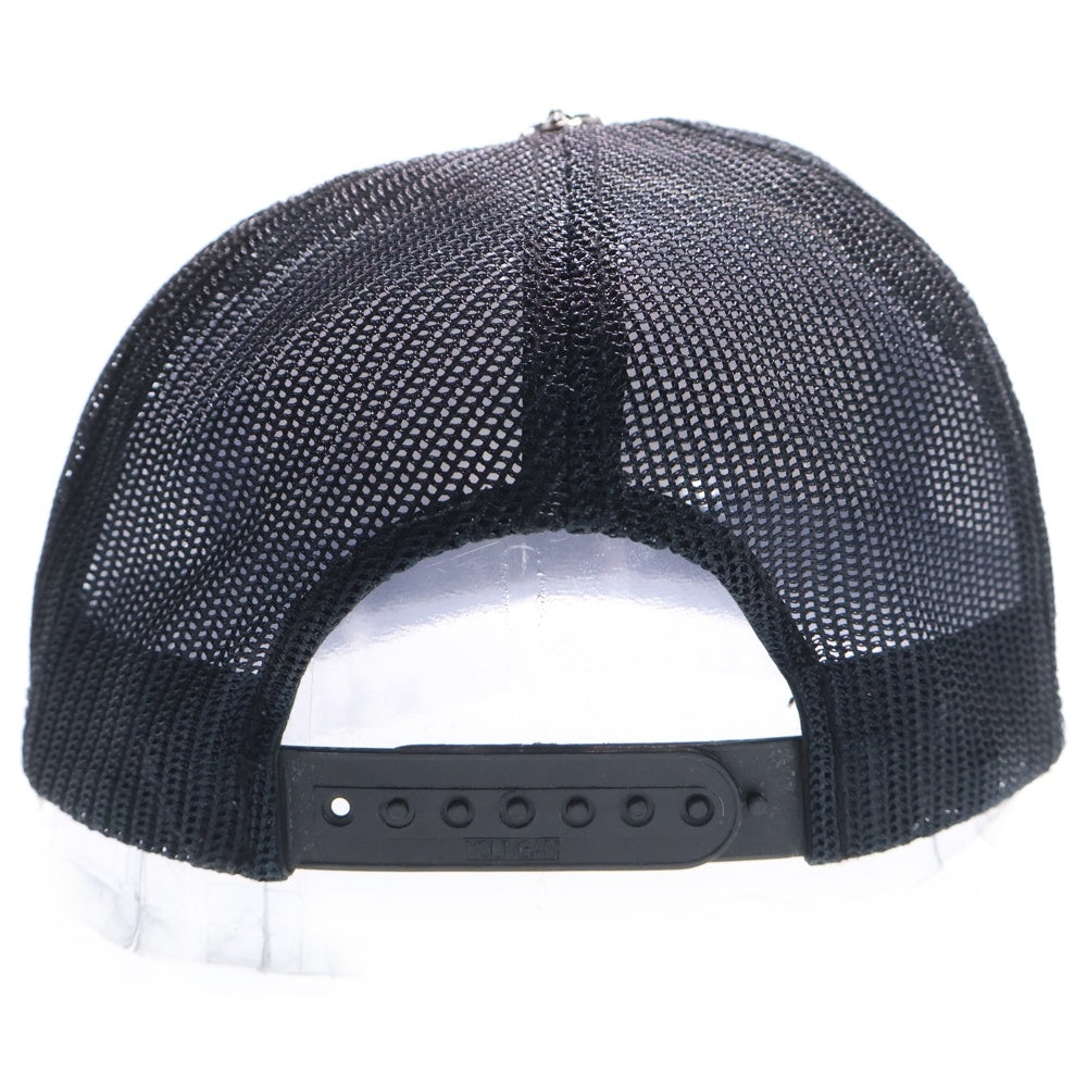 CHROME HEARTS(クロムハーツ) OLD TRUCKER CAP FUCKレザーパッチ トラッカーメッシュキャップ ブラック/ホワイト