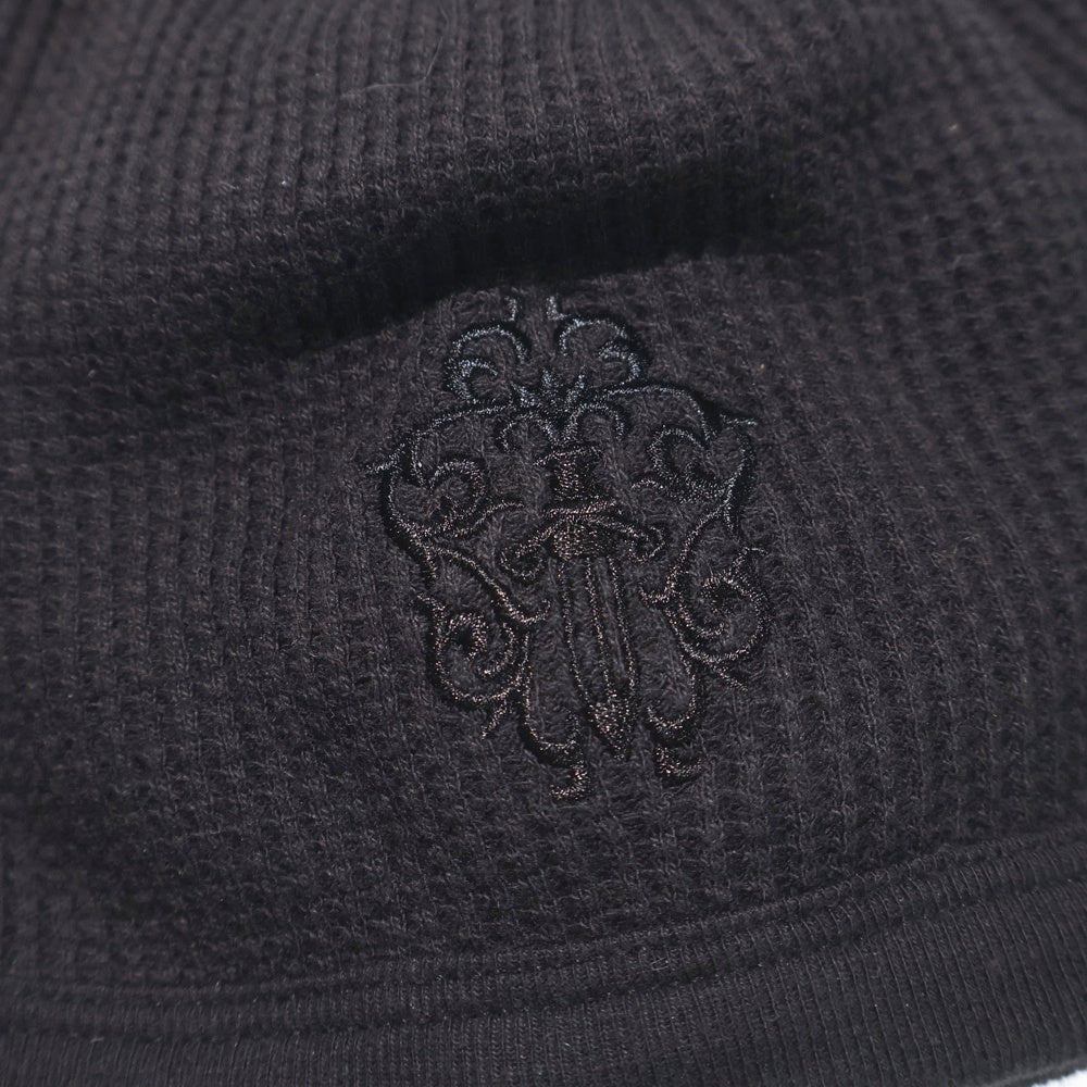 CHROME HEARTS(クロムハーツ) VINE DAGGER THERMAL BEANIE ヴァインダガーデザイン サーマル ビーニー ニット帽 ブラック
