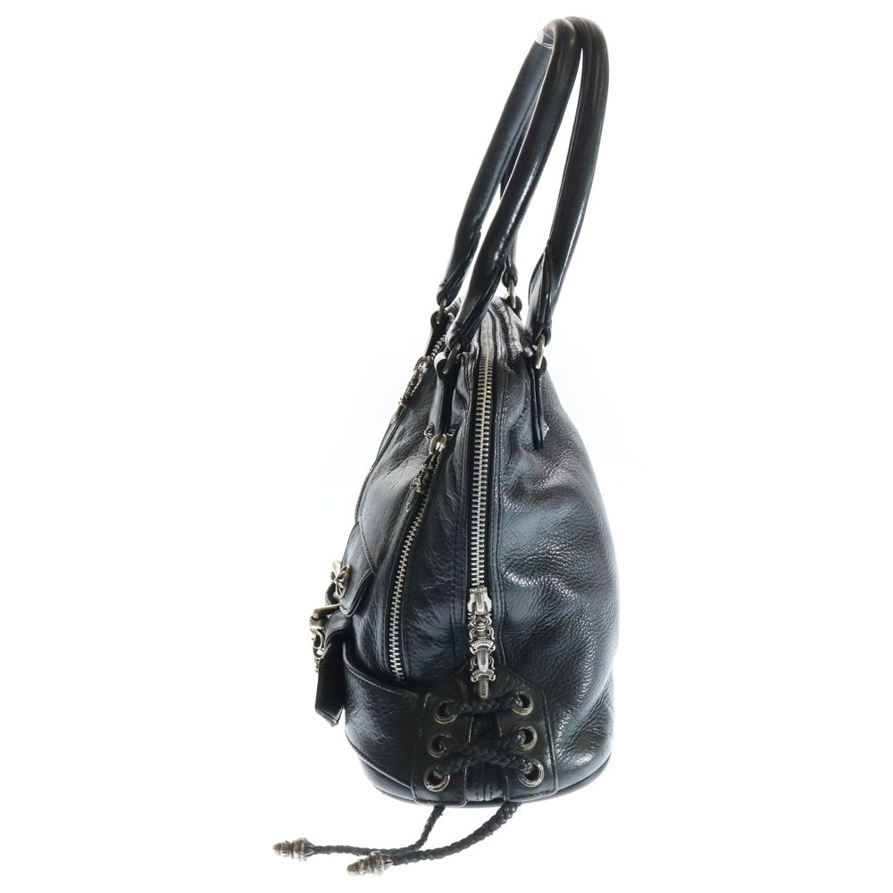 CHROME HEARTS(クロムハーツ) MO DEAN ダガージップレザーハンドバッグ ブラック