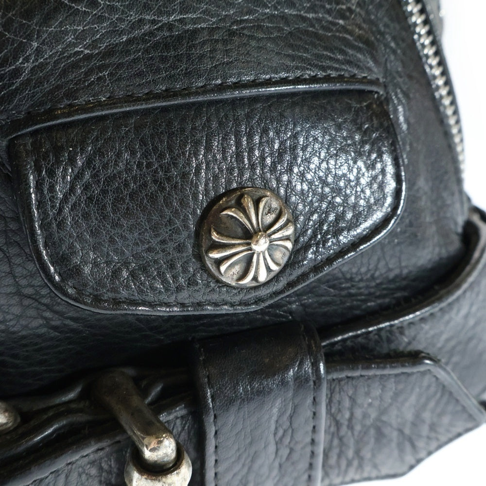 CHROME HEARTS(クロムハーツ) MO DEAN ダガージップレザーハンドバッグ ブラック