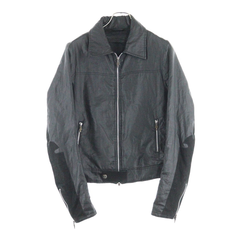 CHROME HEARTS(クロムハーツ) CARMALITA カルマリータ 襟付シングルダガージップ アームフレアニー デストロイレザージャケット