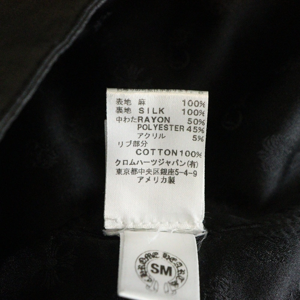 CHROME HEARTS(クロムハーツ) フード付き ダガークロスボールダブルジップアップ オイルレザージャケット ブラック