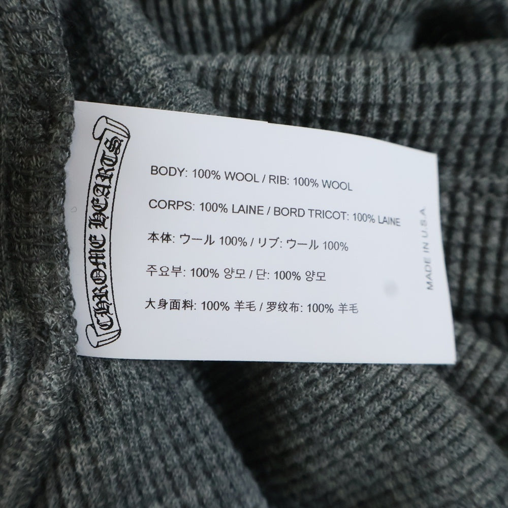 CHROME HEARTS(クロムハーツ) SNATCH LS CHロゴ刺繍サーマル長袖カットソー グレー