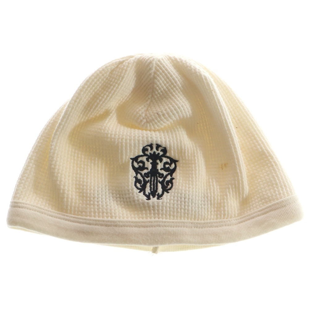 CHROME HEARTS(クロムハーツ) VINE DAGGER THERMAL BEANIE バインダガーデザイン サーマル ビーニー ニット帽 ホワイト
