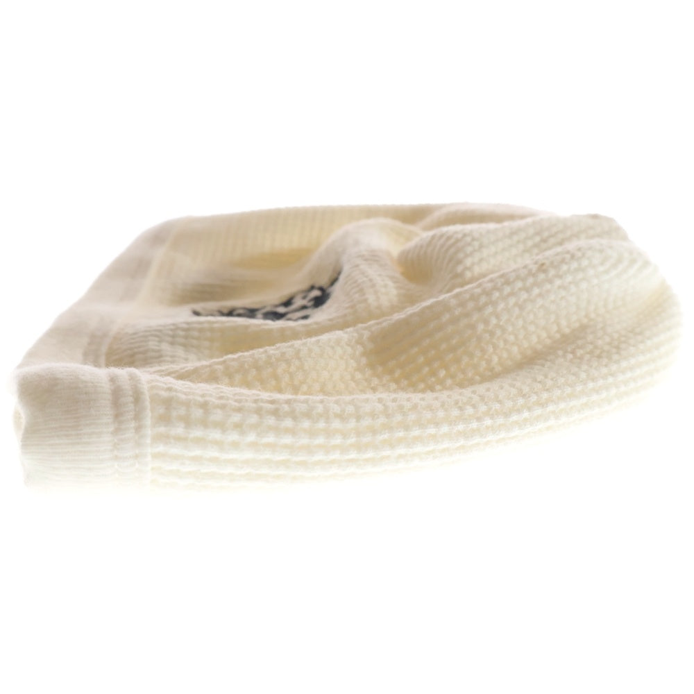 CHROME HEARTS(クロムハーツ) VINE DAGGER THERMAL BEANIE バインダガーデザイン サーマル ビーニー ニット帽 ホワイト