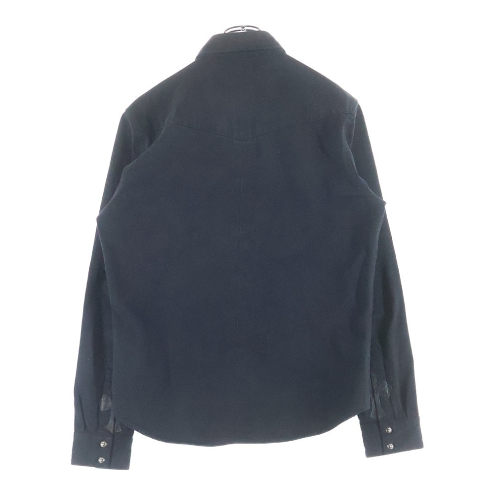 CHROME HEARTS(クロムハーツ) 袖クロスパッチクロスボールボタンデニム長袖シャツ DENIM WESTERN/デニムウエスタン