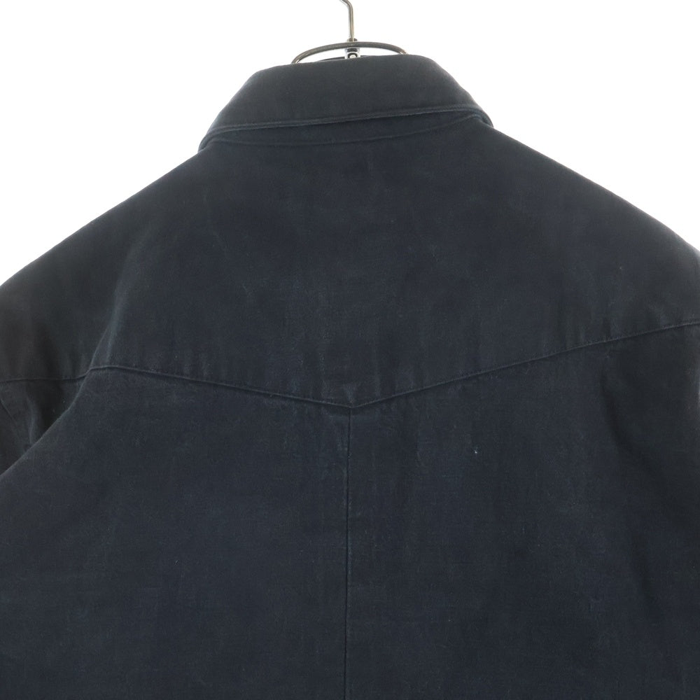 CHROME HEARTS(クロムハーツ) 袖クロスパッチクロスボールボタンデニム長袖シャツ DENIM WESTERN/デニムウエスタン