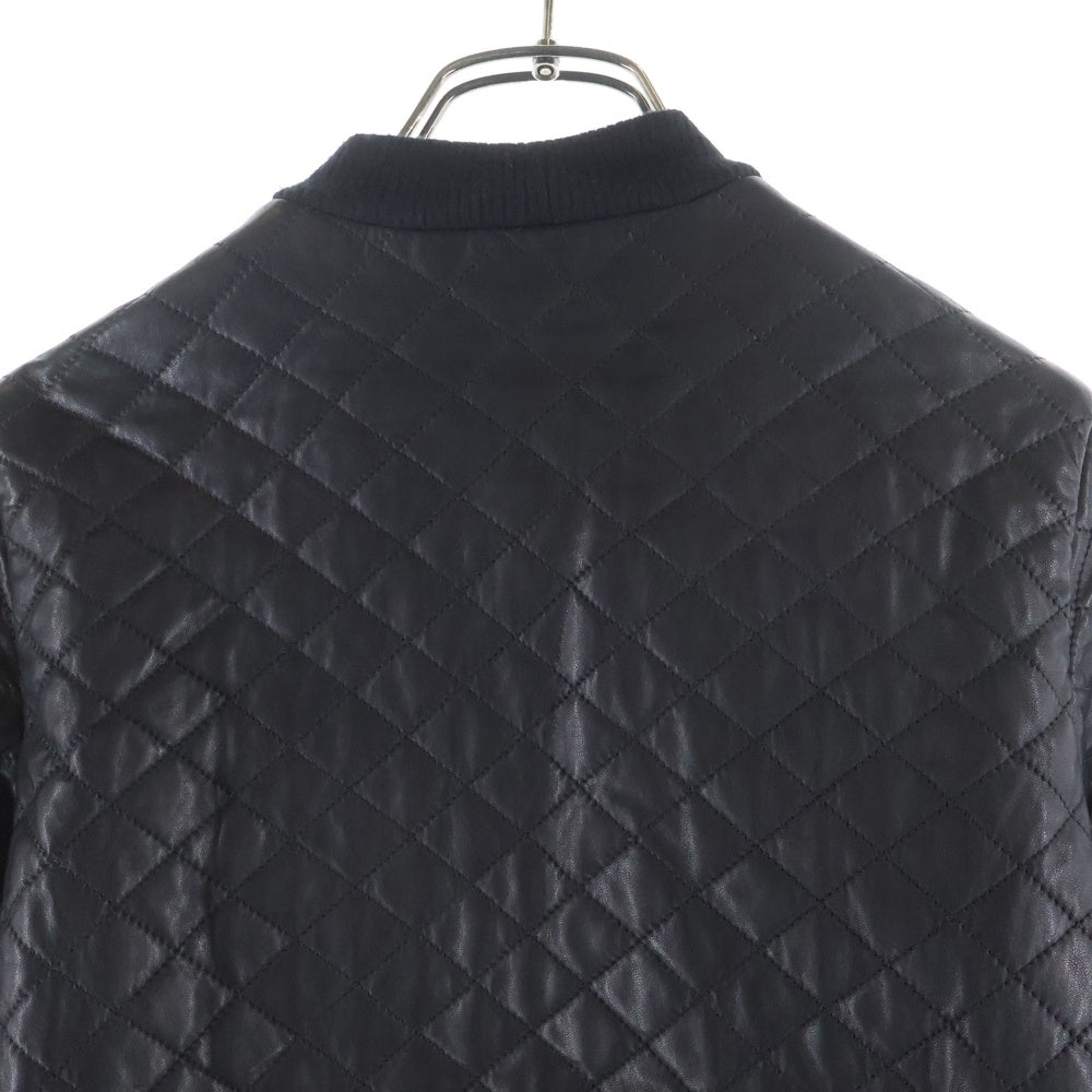 CHROME HEARTS(クロムハーツ) レザーキルティングジップアップジャケット レディース