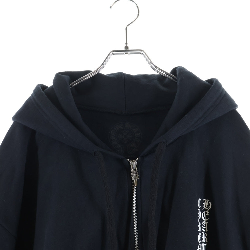 CHROME HEARTS(クロムハーツ) SWTSHRT HD ZIP アームロゴプリント ジップアップパーカー