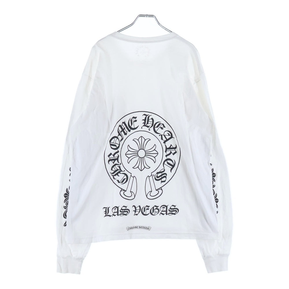 CHROME HEARTS(クロムハーツ) CH L S LTD ラスベガス限定袖フローラルプリント長袖カットソー ホワイト