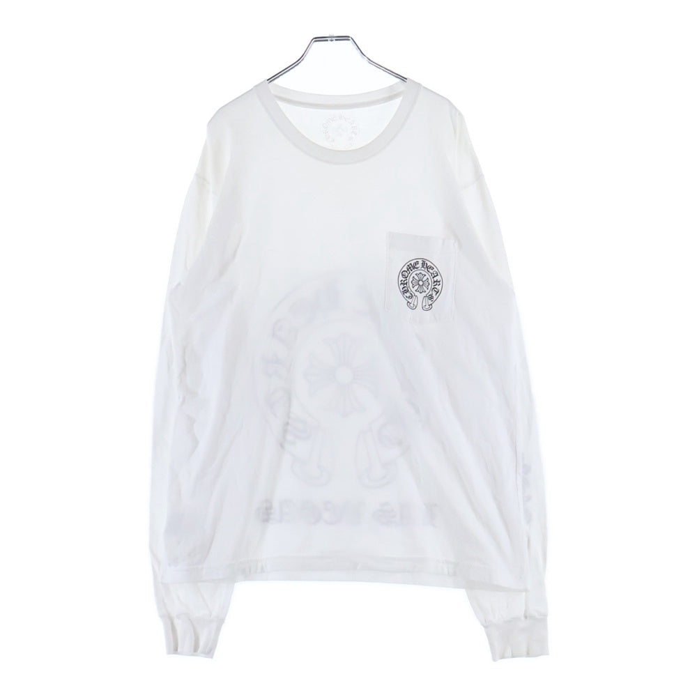 CHROME HEARTS(クロムハーツ) CH L S LTD ラスベガス限定袖フローラルプリント長袖カットソー ホワイト