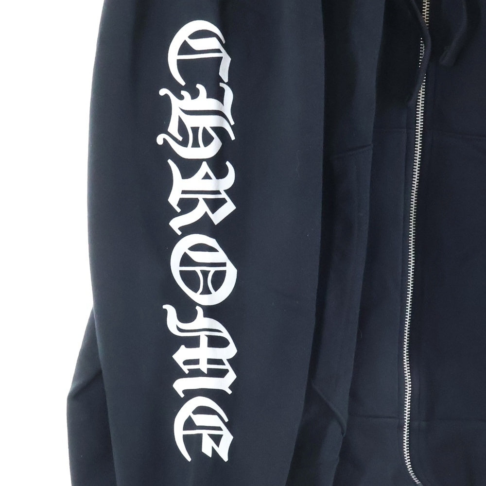CHROME HEARTS(クロムハーツ) SWTSHRT HD ZIP アームロゴプリントジップアップパーカー