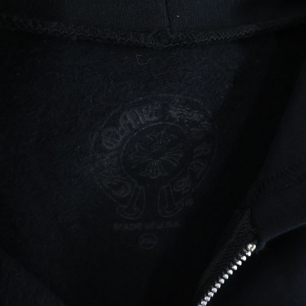 CHROME HEARTS(クロムハーツ) SWTSHRT HD ZIP アームロゴプリントジップアップパーカー