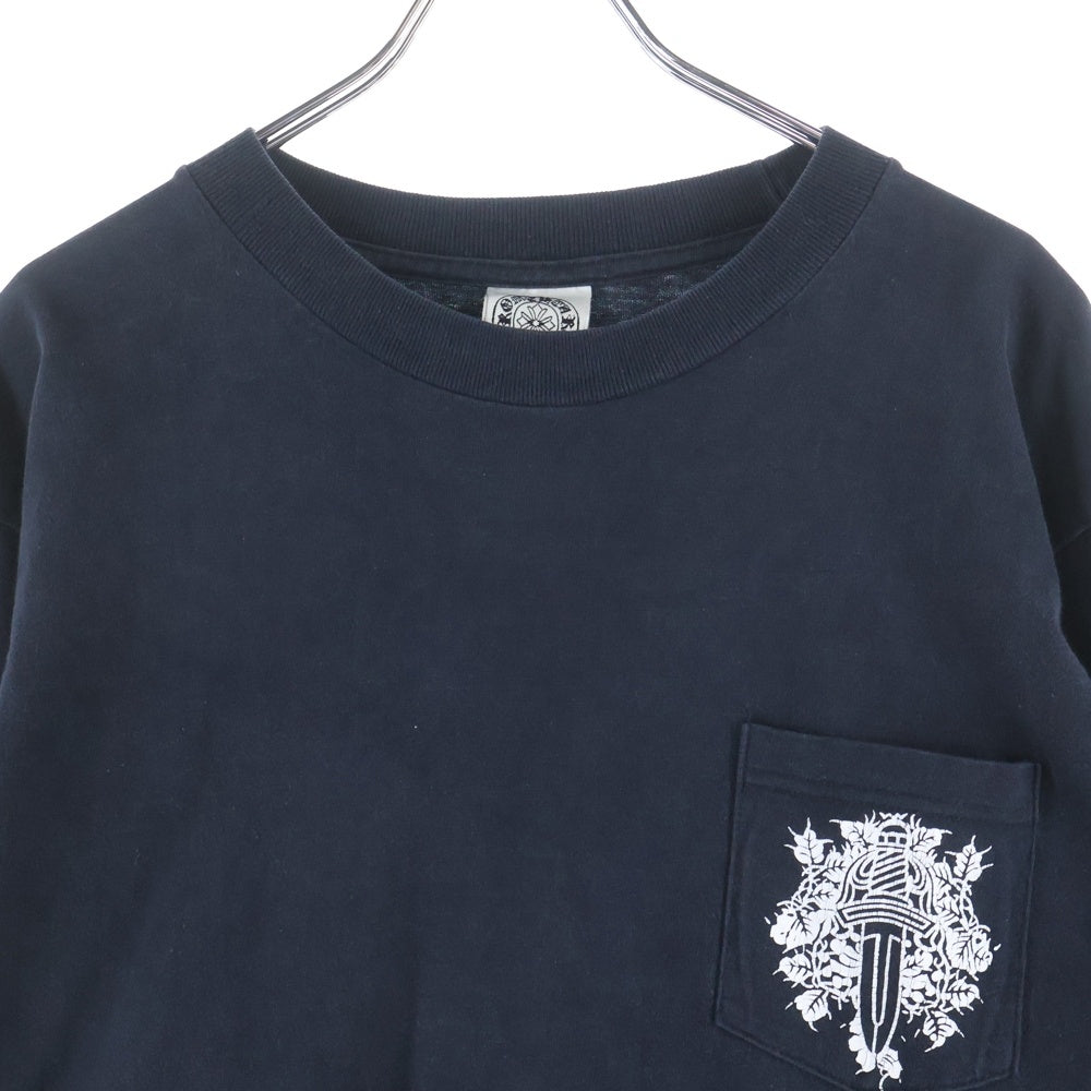 CHROME HEARTS(クロムハーツ) CH LS ヴァインダガー バックホースシュープリント アームフローラル 長袖カットソー OLD ブラック