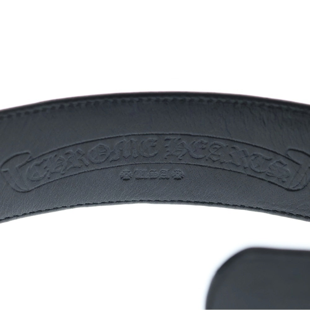 CHROME HEARTS(クロムハーツ) 1.5 STRAP 1.5inchスクロールレーベルリベッツ レザーベルト