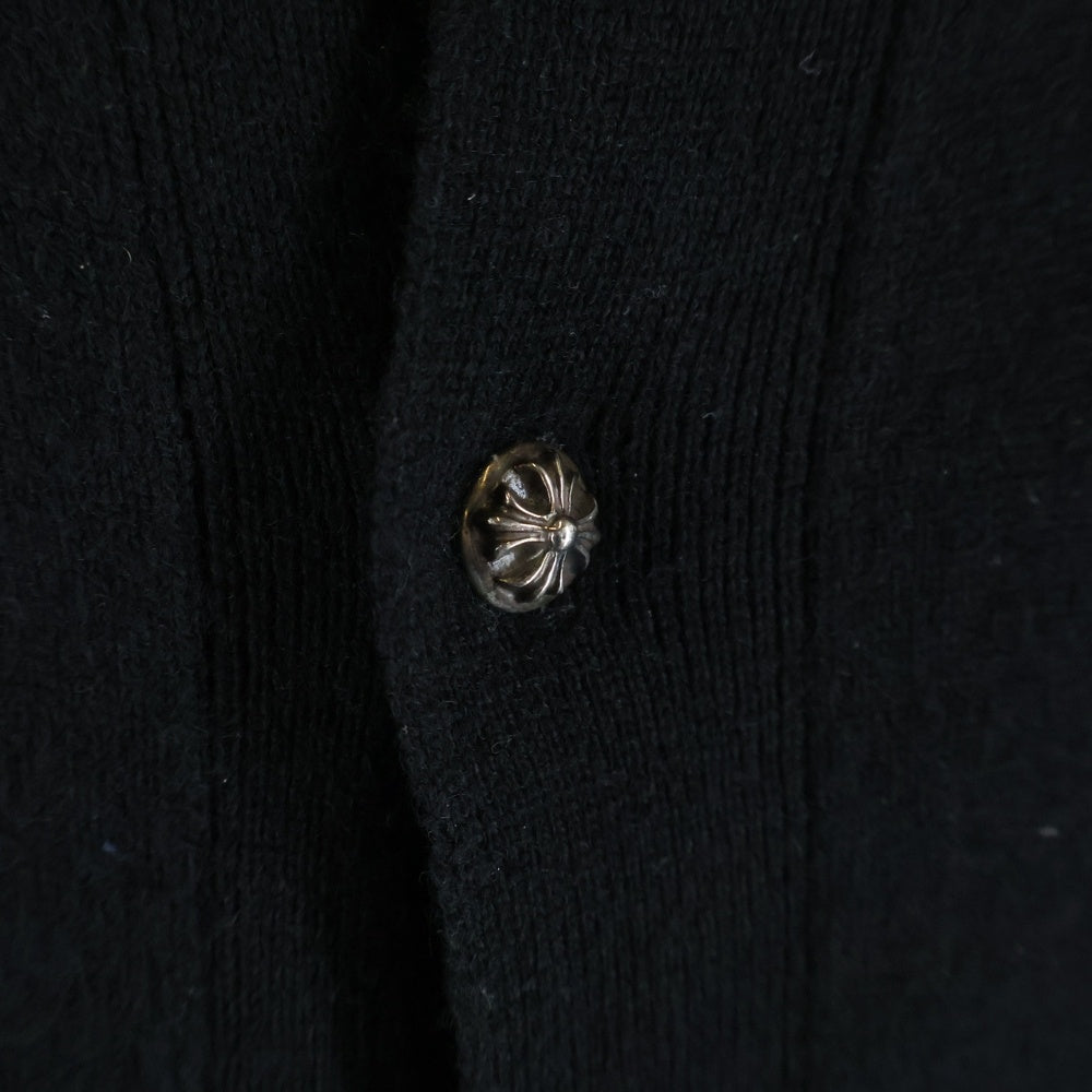 CHROME HEARTS(クロムハーツ) カシミヤ ニット CHクロスパッチ ボタンベスト ブラック