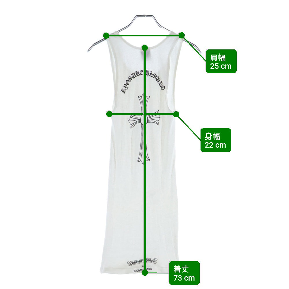 CHROME HEARTS(クロムハーツ) 氷室京介 ロゴプリント バッククロス タンクトップ