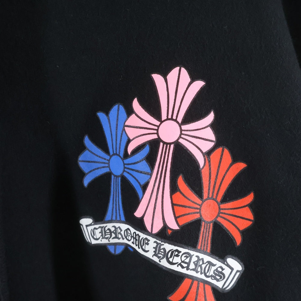 CHROME HEARTS(クロムハーツ) MLTCOL CEM CRS HD ZIP マルチセメタリー クロスプリント ジップパーカー ブラック マルチカラー コットン