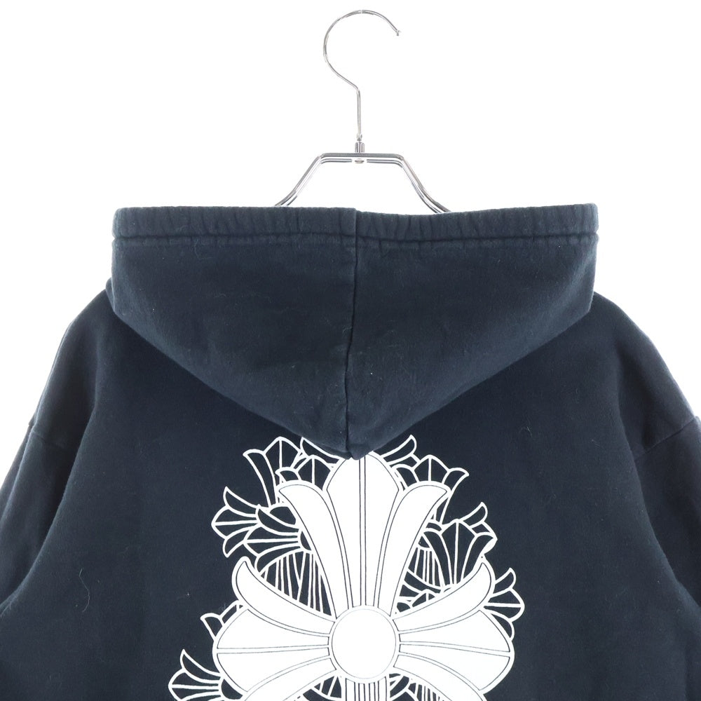 CHROME HEARTS(クロムハーツ) SWTSHRT HD ZIP バックセメタリークロスプリント 袖CHクロス ジップアップパーカー