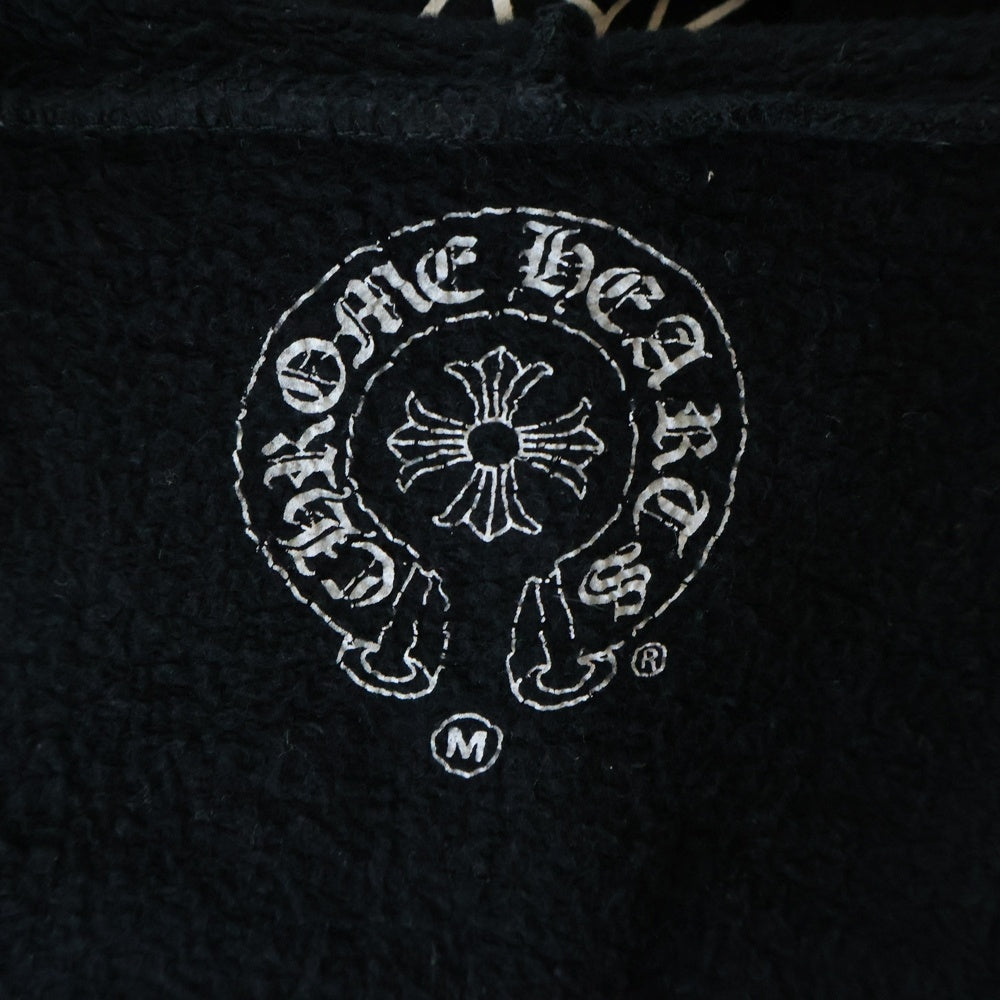 CHROME HEARTS(クロムハーツ) SWTSHRT HD ZIP バックセメタリークロスプリント 袖CHクロス ジップアップパーカー