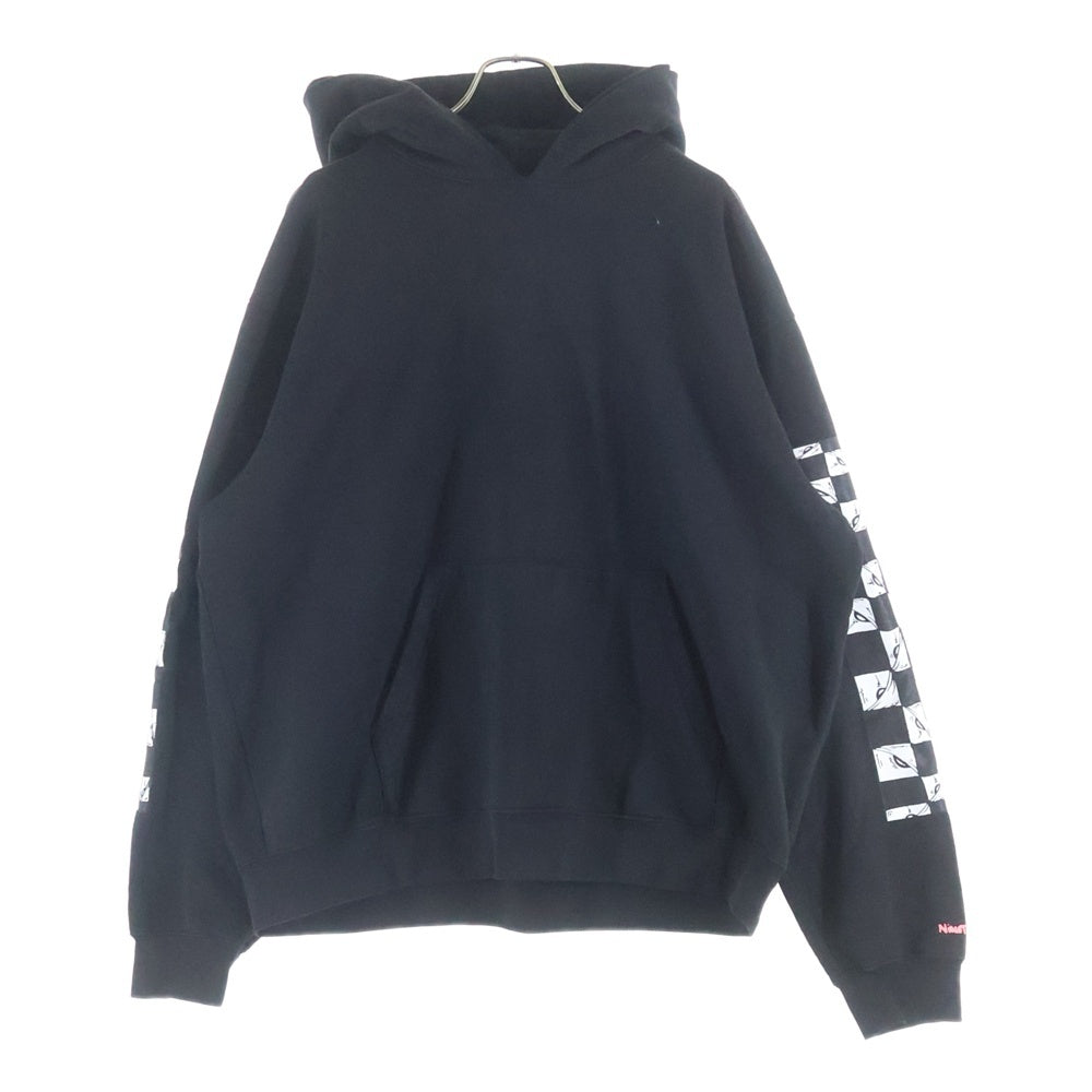 CHROME HEARTS(クロムハーツ) ×MATTY BOY 99eyes マッティボーイ 袖プリントバックホースシュー ダブルフード プルオーバーパーカー ブラック