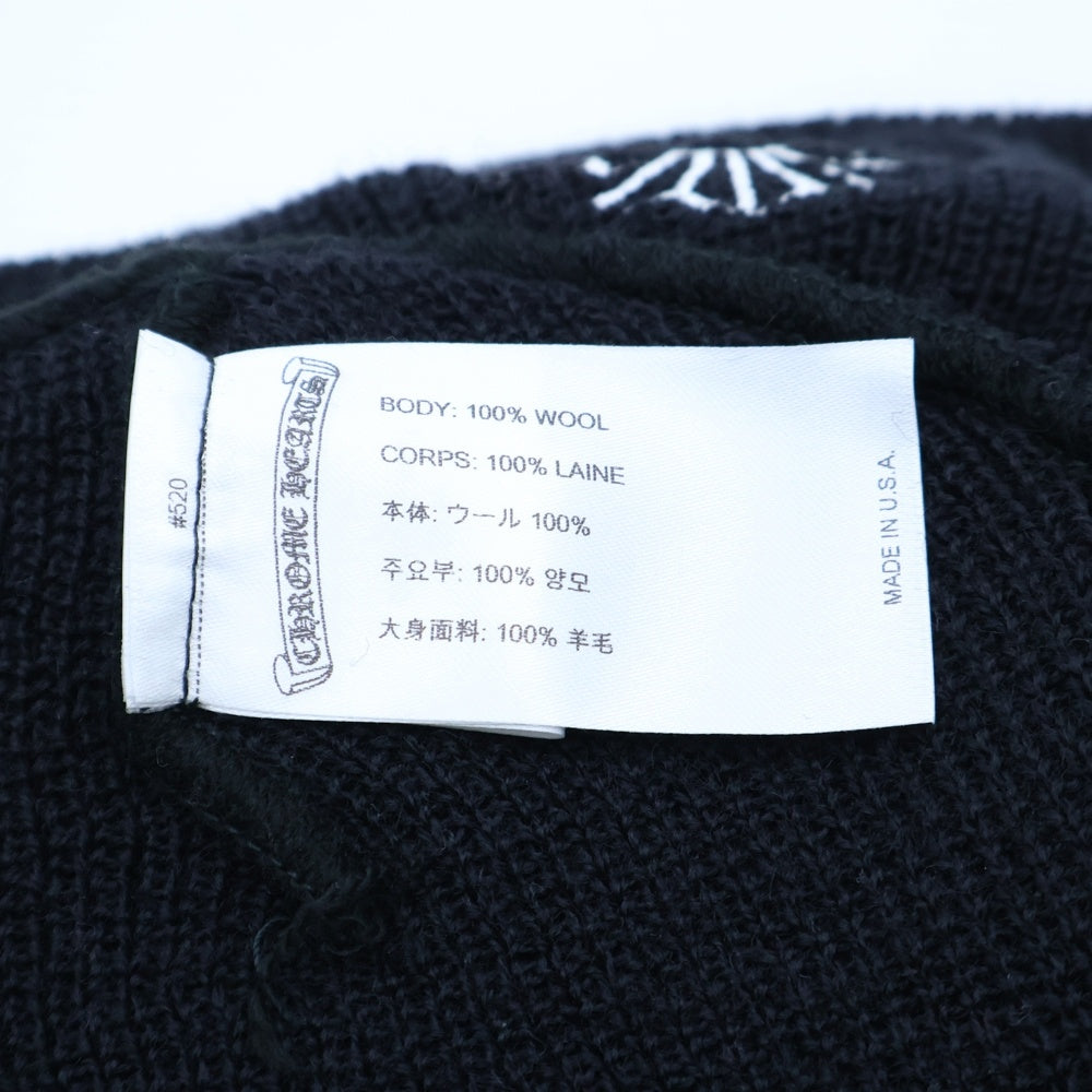 CHROME HEARTS(クロムハーツ) WOOL WATCH CAP CHプラス刺繍ウールビーニー ニットキャップ 帽子 ブラック