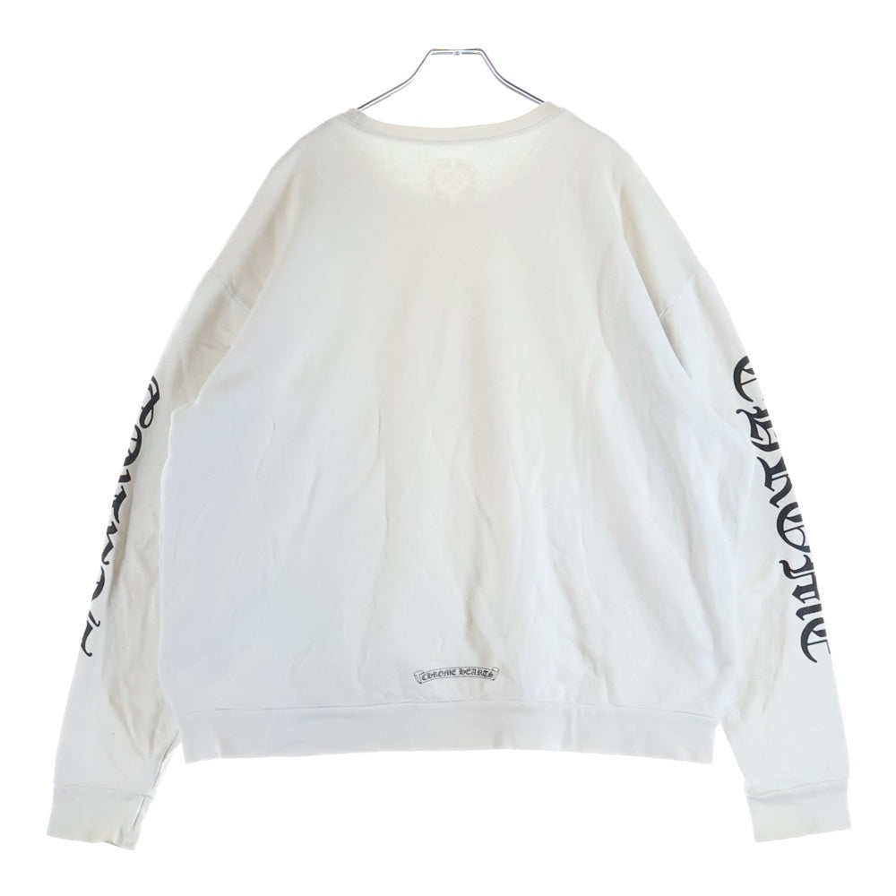 CHROME HEARTS(クロムハーツ) Neck Logo Crewneck Sweatshirt ネックロゴ クルーネックスウェットシャツ トレーナー 袖ロゴプリント