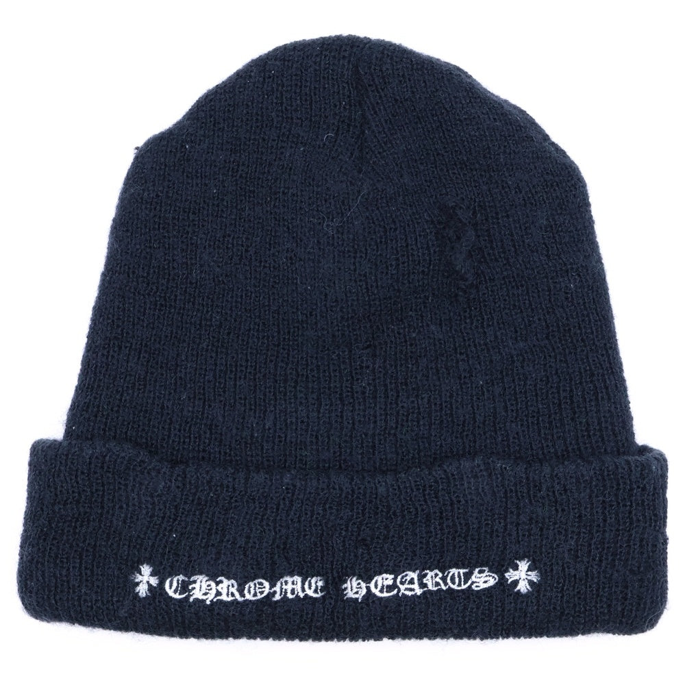 CHROME HEARTS(クロムハーツ) WOOL WATCH CAP CHプラス刺繍ウールビーニー ニットキャップ 帽子 ブラック