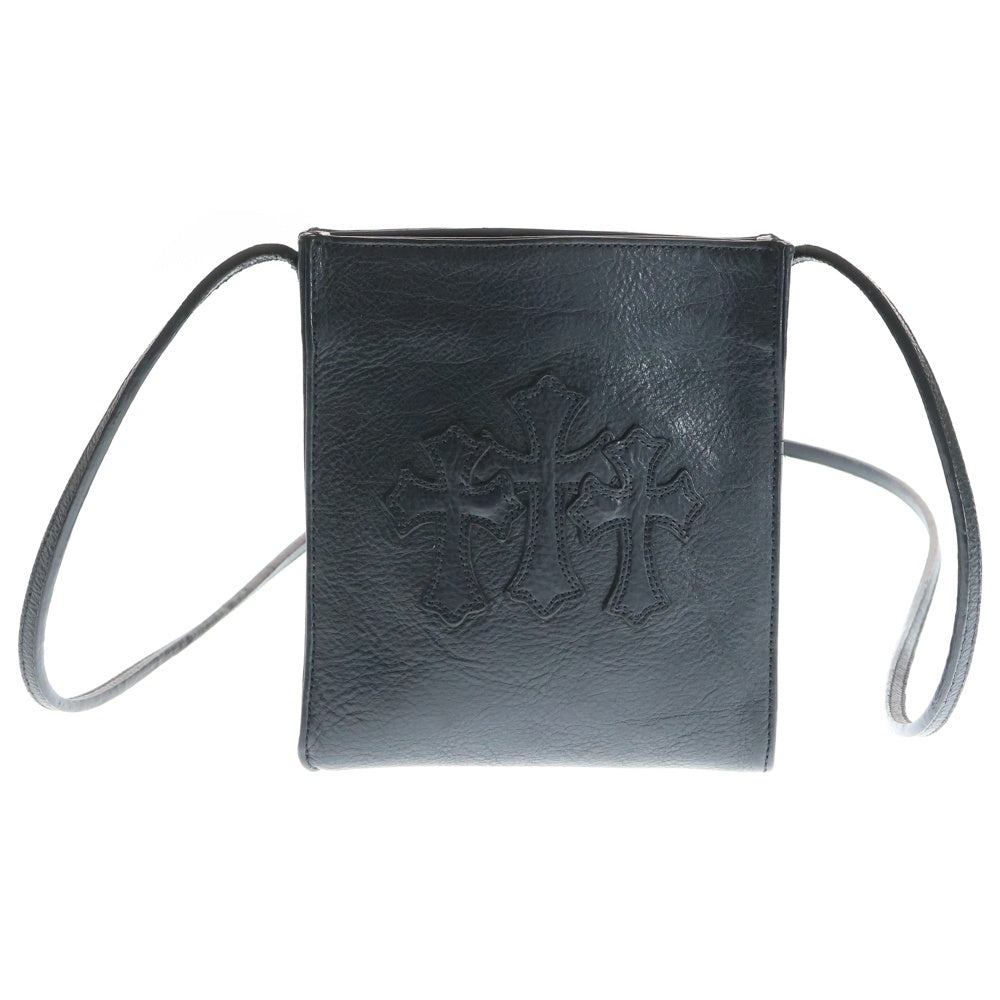 CHROME HEARTS(クロムハーツ) SQ PKT 3CEME CRS スクエアポケット 3クロスパッチレザーショルダーバッグ