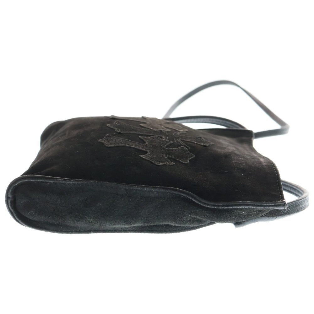 CHROME HEARTS(クロムハーツ) SQ PKT 3CEME CRS スクエアポケット 3クロスパッチスエードショルダーバッグ レディース