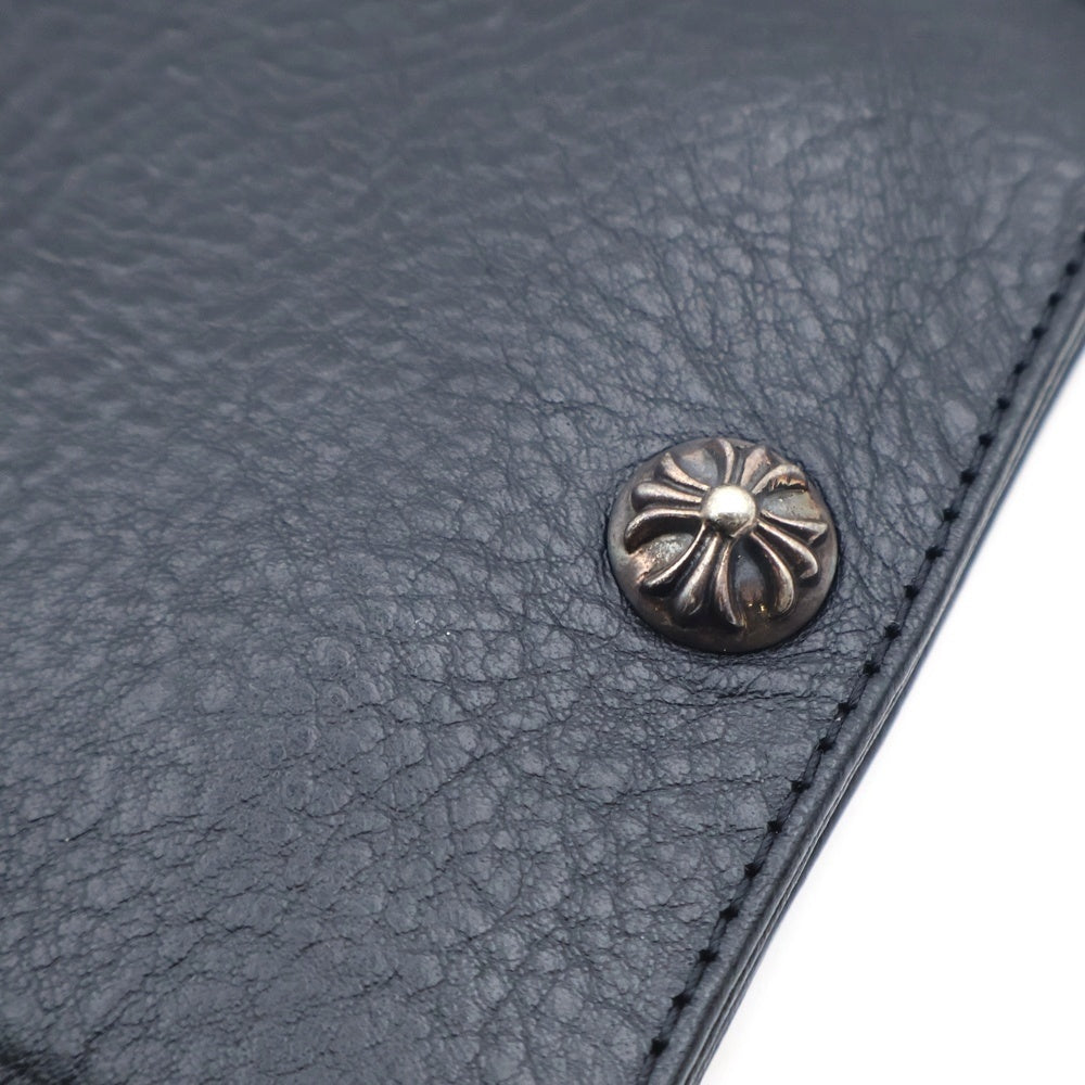 CHROME HEARTS(クロムハーツ) 1SNAP 1スナップ クロス ボールボタン レザーウォレット 財布 ブラック BCA361