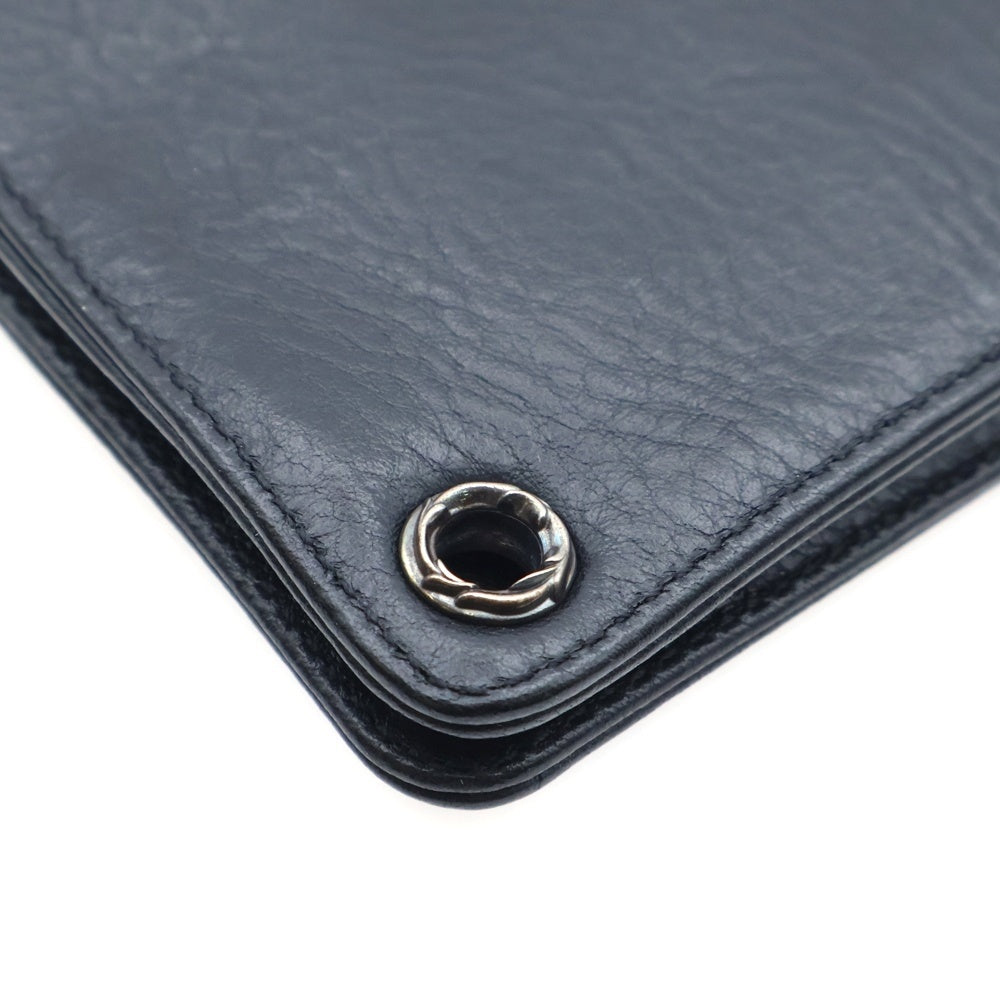 CHROME HEARTS(クロムハーツ) 1SNAP 1スナップ クロス ボールボタン レザーウォレット 財布 ブラック BCA361