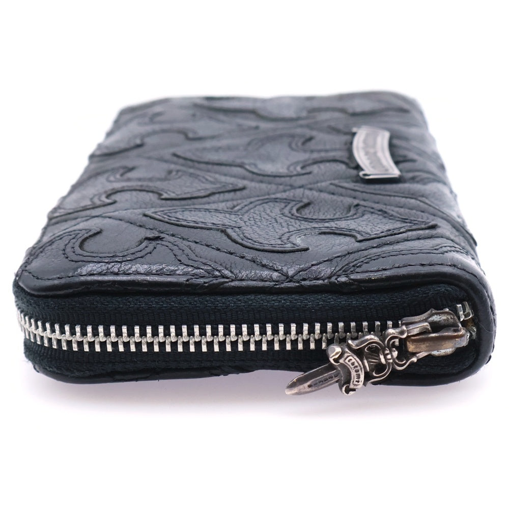 CHROME HEARTS(クロムハーツ) REC F ZIP QUILTED BSフレアキルティングレザーウォレット 長財布 ブラック