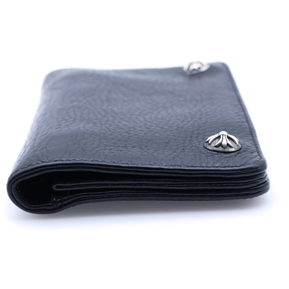 CHROME HEARTS(クロムハーツ) 2ZIP 2ジップ クロスボールボタンレザーウォレット 財布 ブラック BCA363