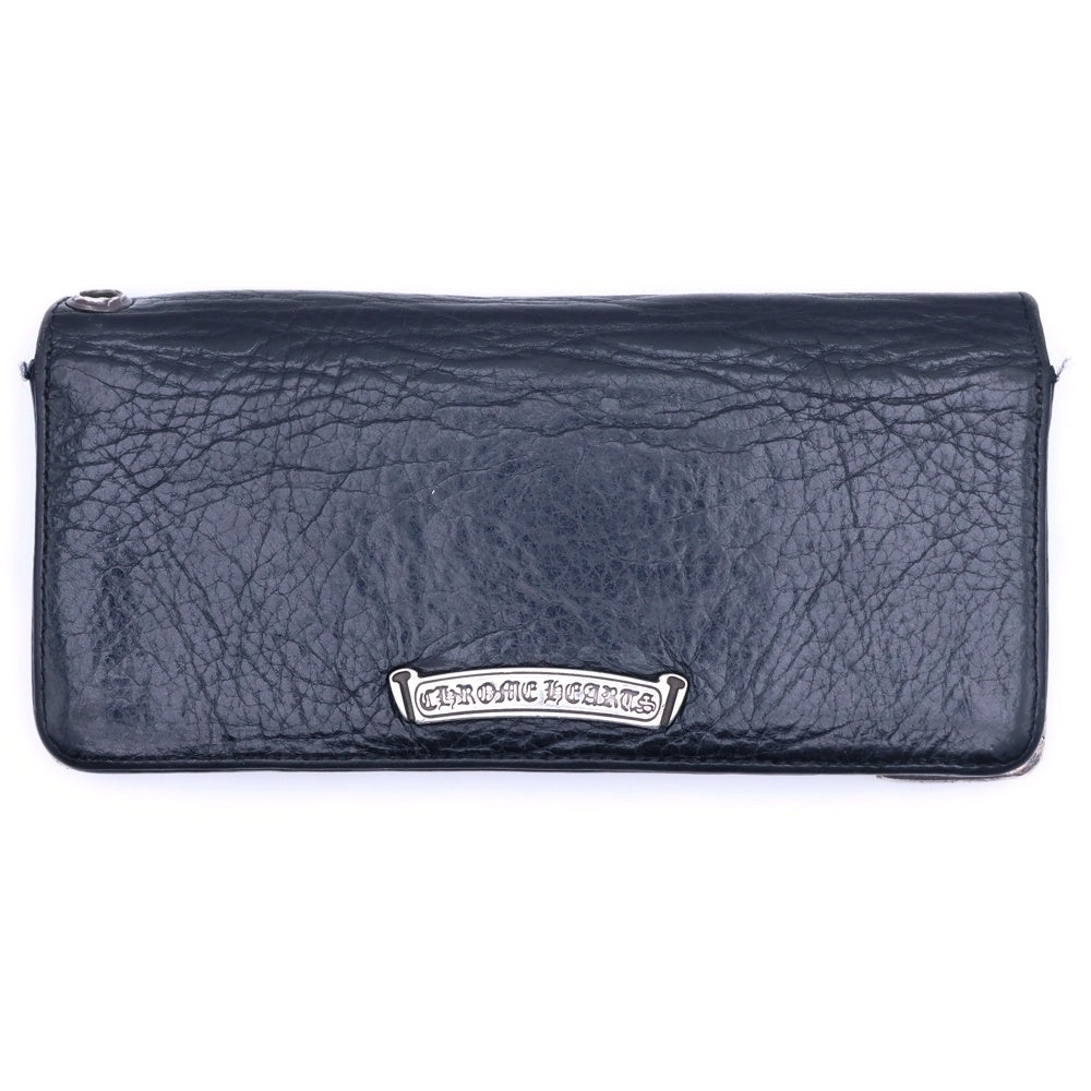 CHROME HEARTS(クロムハーツ) LNG SNGL FLD TIPS シングルフォールド レザーウォレット 財布 ブラック BCA380